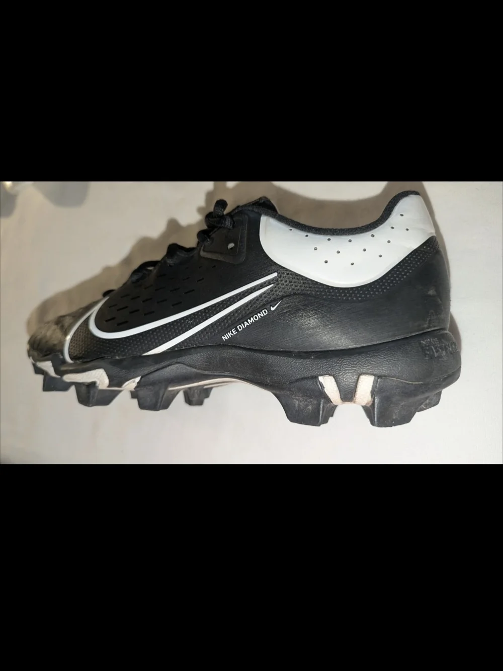 Nike Men's Baseball/Softball Cleats Black/White US 8 Medium